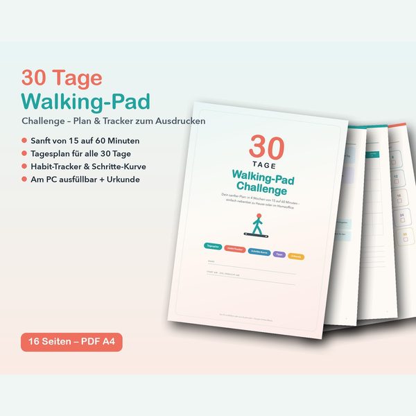 30 Tage Walking-Pad Challenge – Vorschau der Vorlage